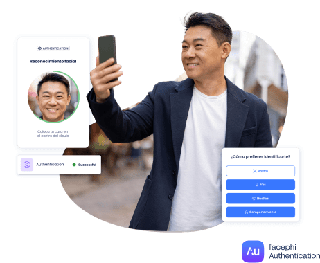 Usuario con la aplicación Facephi Authentication