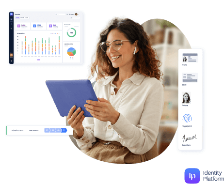 Usuaria con la aplicación Facephi Identity Platform