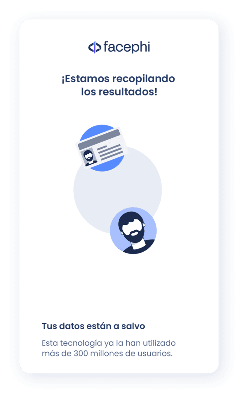 Dibujo que muestra el segundo paso del proceso de reconocimiento facial biométrico
