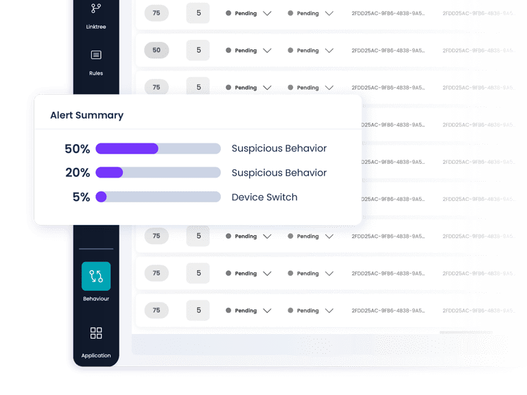 Varias alertas en la pantalla de Facephi Identity Platform