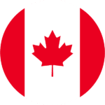 Bandera redonda de Canadá